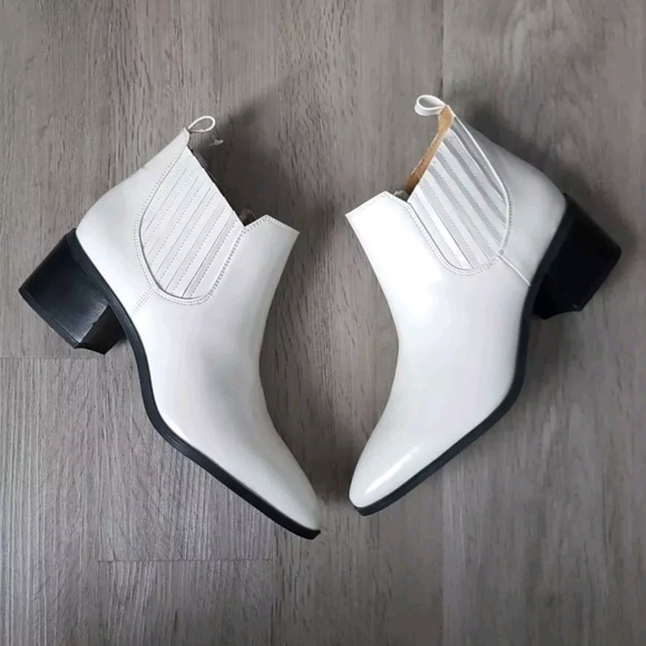 franco sarto white booties